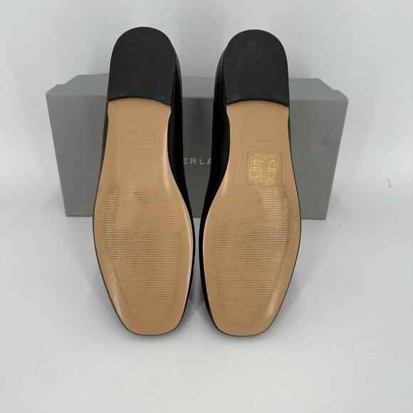 Everlane The Italian Leather Day Ballet Flats size 9.5 Women's Black posd - Picture 5 of 7